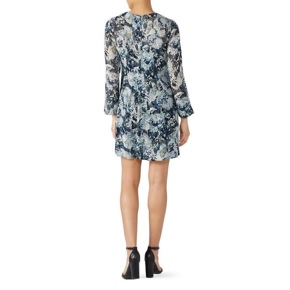 Club Monaco Delaynee Dress Shift Sheer Navy Size 6 - Picture 2 of 14